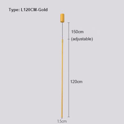 L120cm-золотой холодный белый