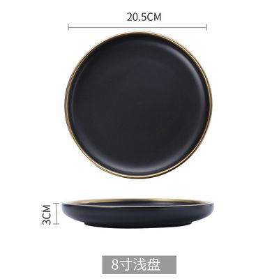 8 inch black plate