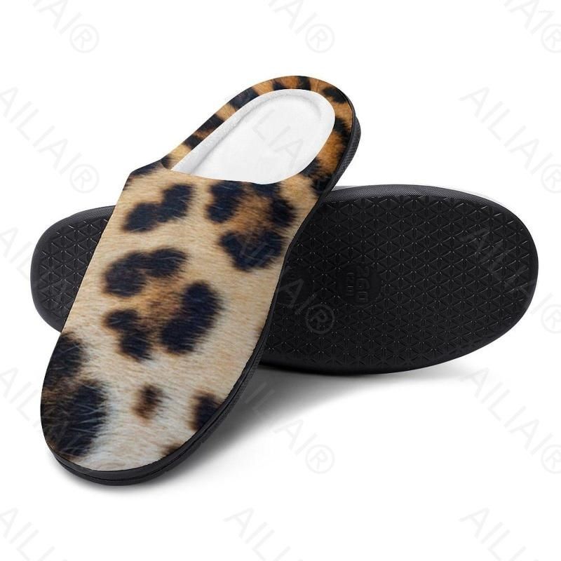 Slippers Animal Leopard Print Skin Pattern (12) Sandals Plush Casual Keep  Warm Shoes Thermal Mens Womens