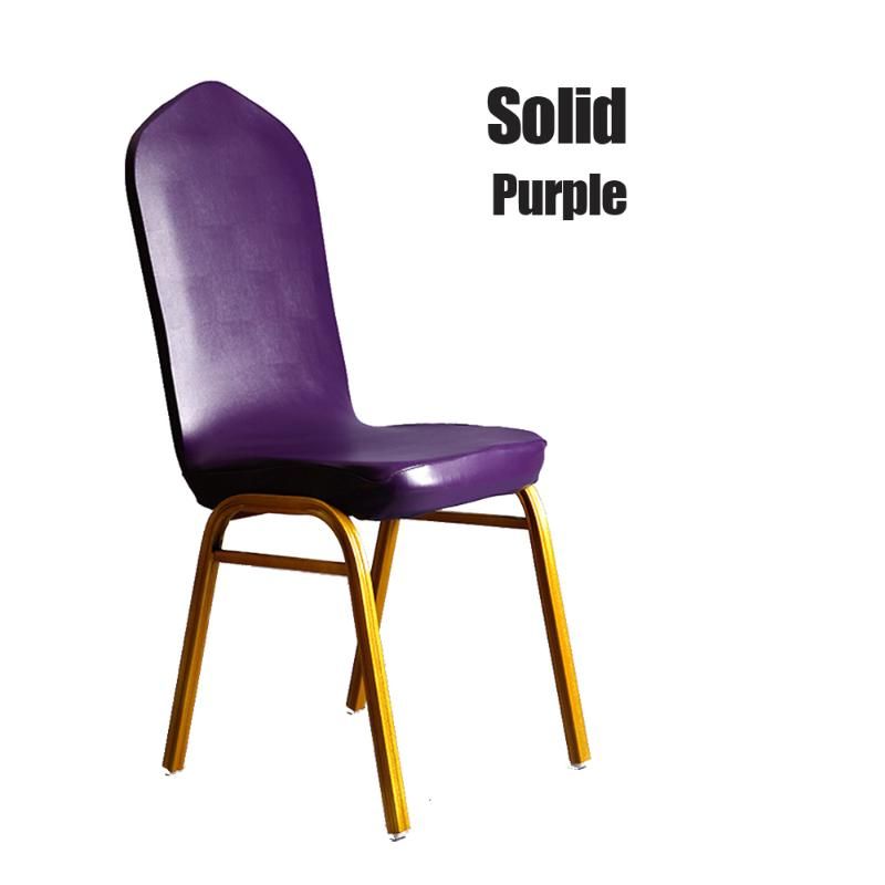 Solid Purple Stretch Chair Cover