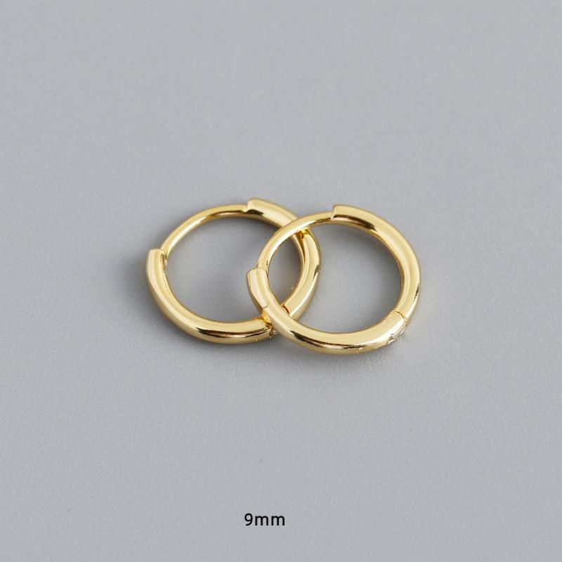 1 pair gold 9mm