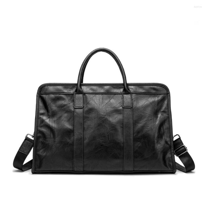 Xiao.p Fashion Men's Crazy horse pu leather Document Bag Business