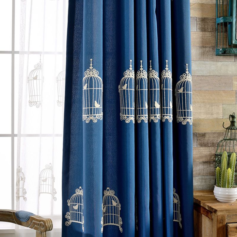 Blue curtain