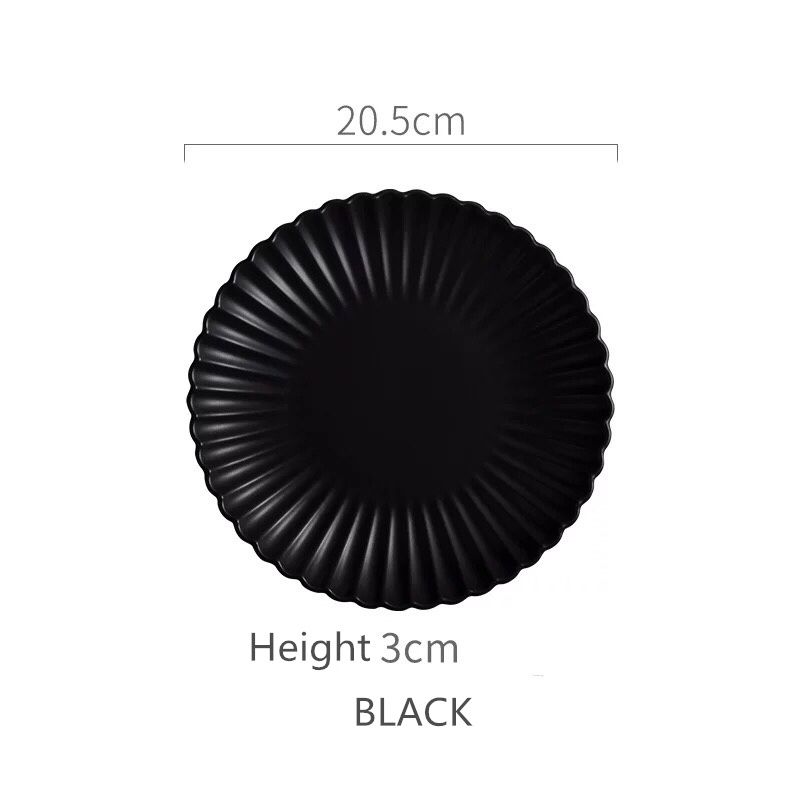 BLACK 8 inches
