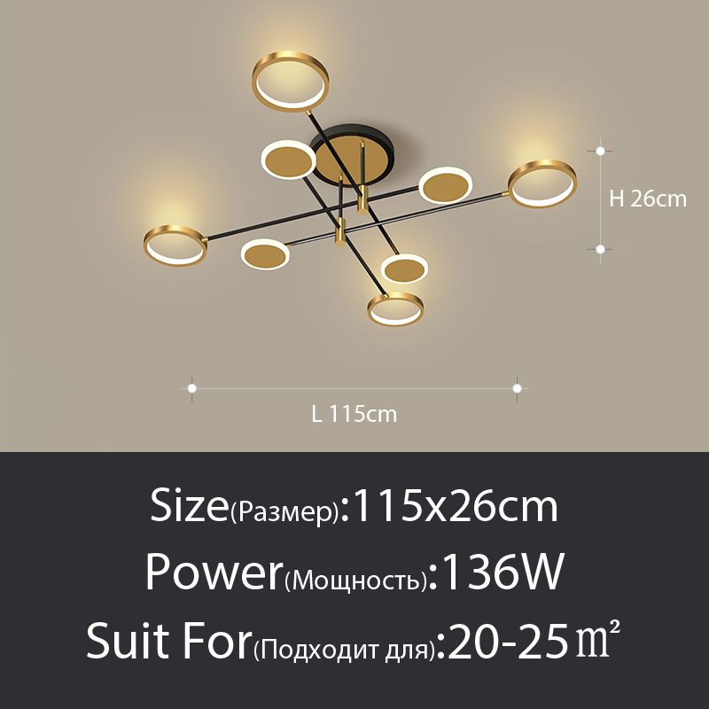 8 голов 136 Вт Brightnes Dimmable