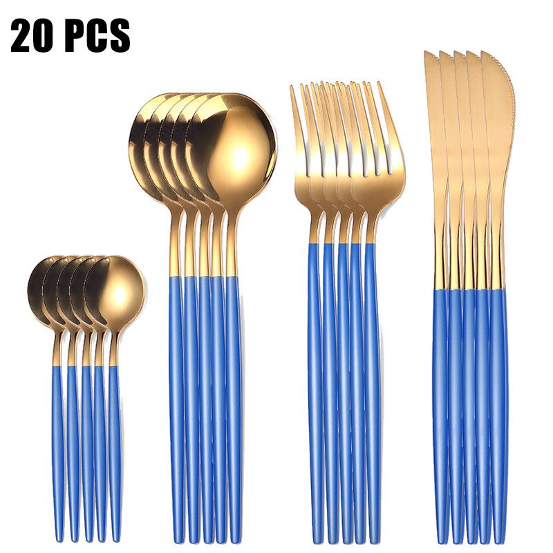 20pcs Blue Gold