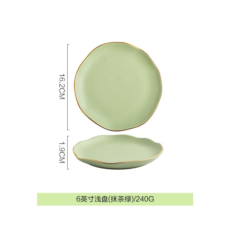 6 inch plate-green