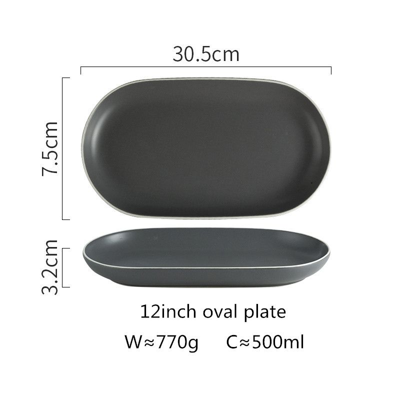 12inch oval plate