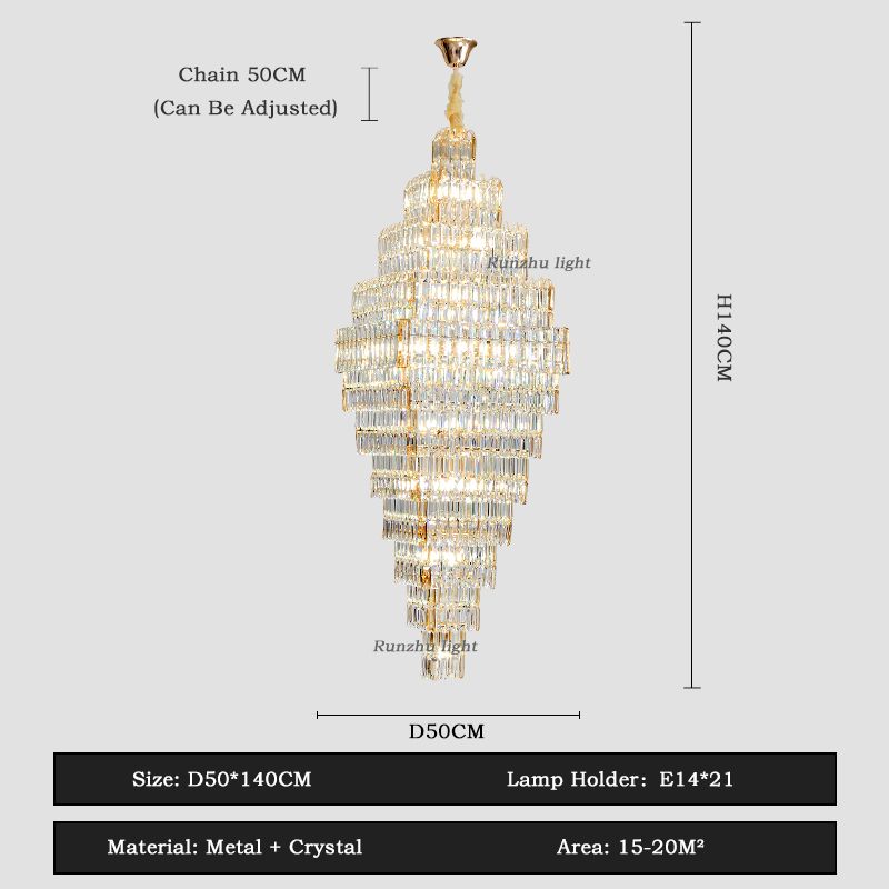 Amber D50xH140cm الصين الضوء الأبيض