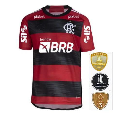 Flamengo 2023 Home + Sponsor + Patch