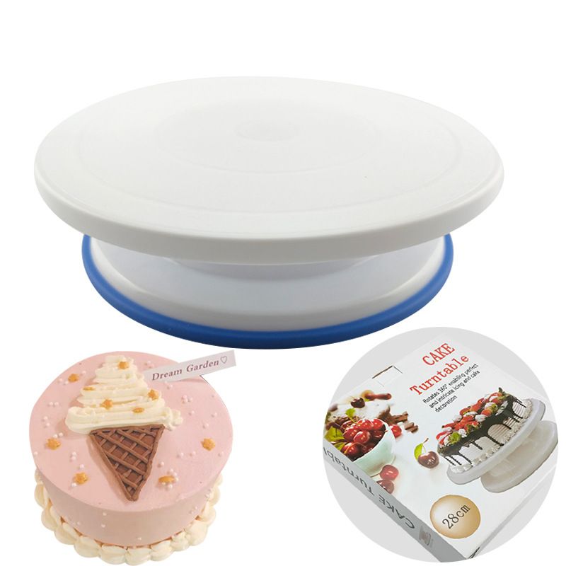 DISPLAY CAKE 28CM ROTATING CAKE DEOCRATING KITCHEN DISPLAY STAND TURNTABLE
