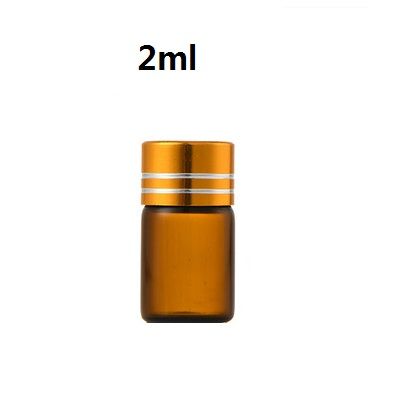 2ml Brown Bottle Gold Lid