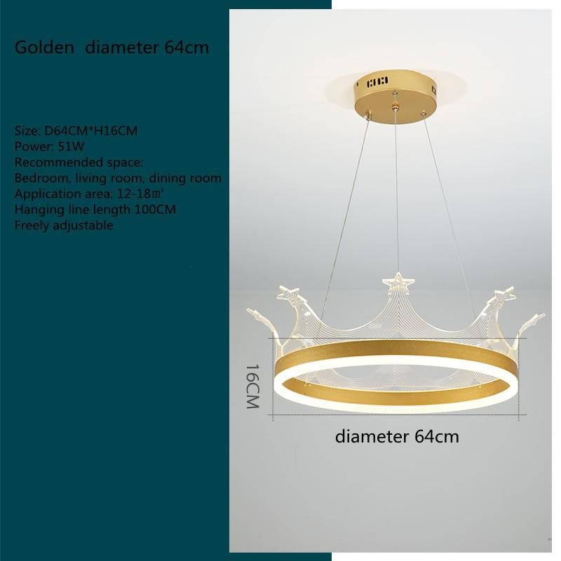 Gouden D64cm wit licht