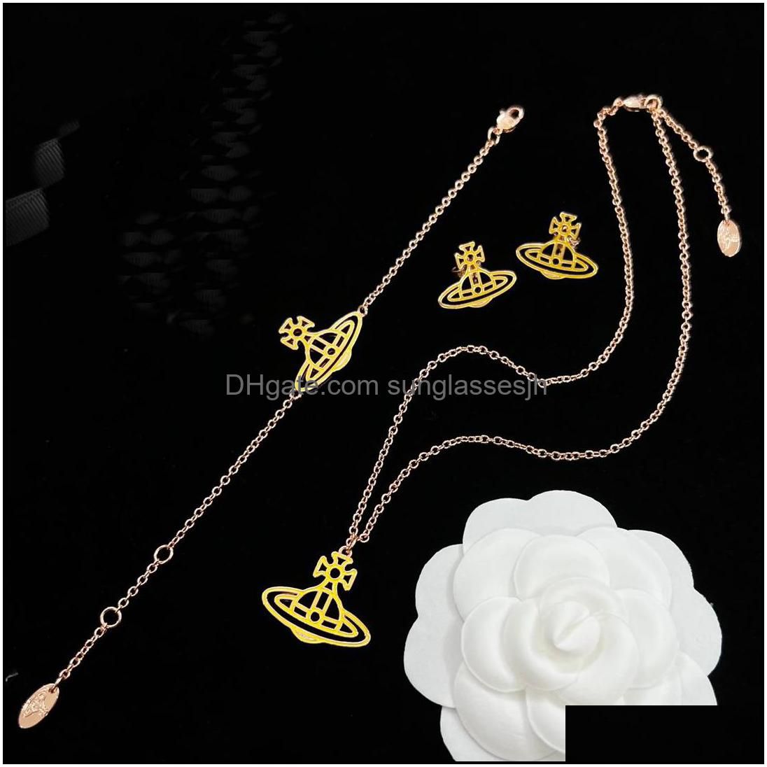 3Pcs--7 5 Necklace Bracelet Earring