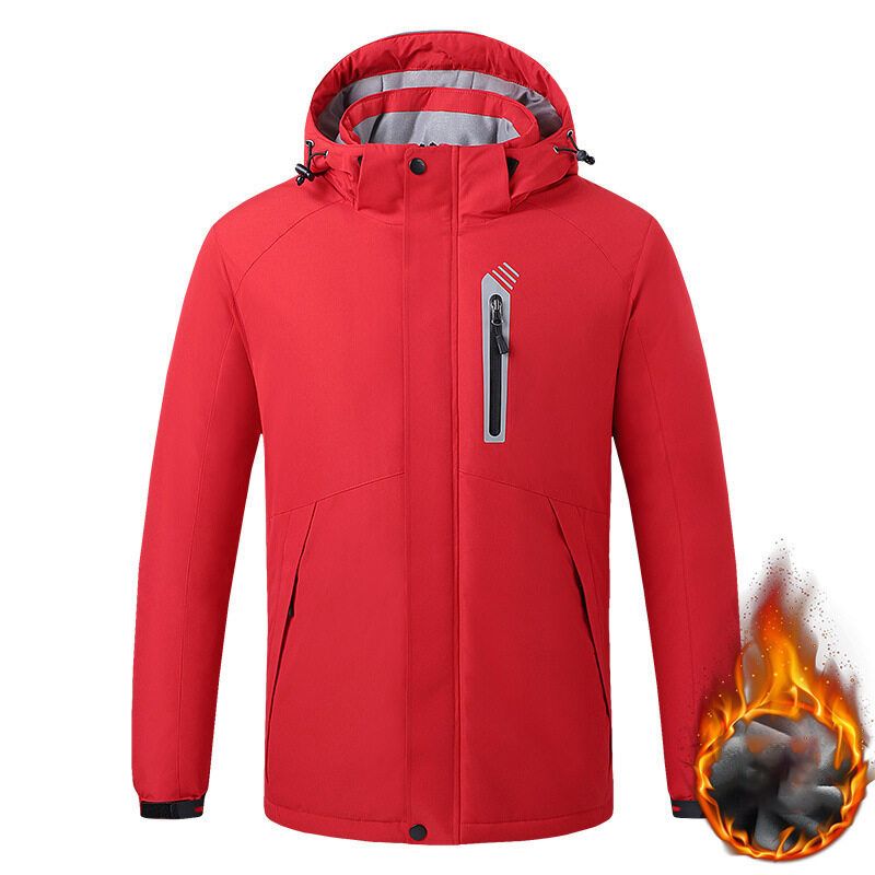giacca riscaldante rossa