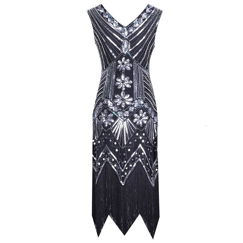 robe en argent noir