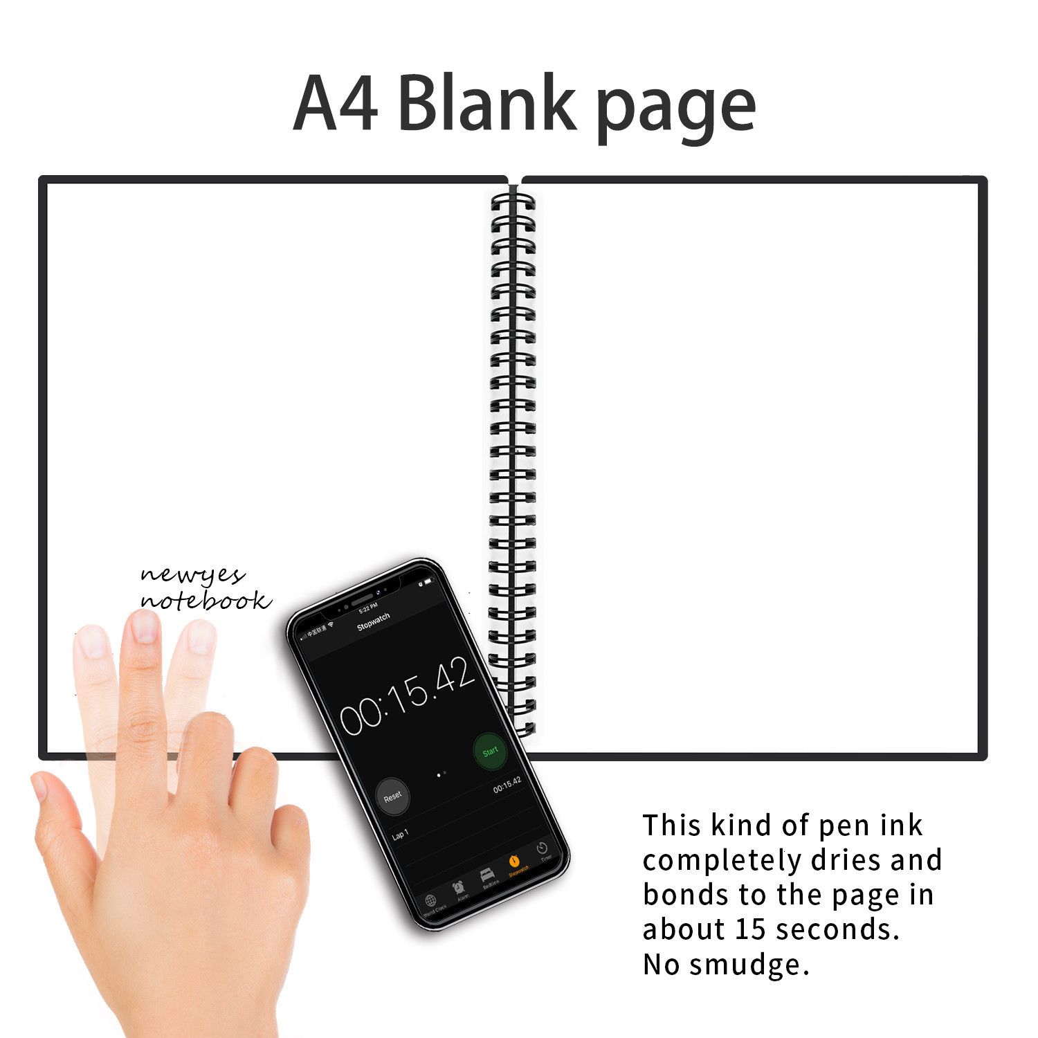 A4 Svart Blank Page-A4