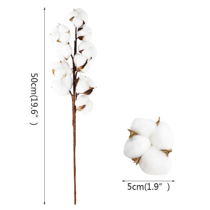 Fausse verdure florale 10 têtes de fleur de coton séché naturellement  plantes artificielles branche florale pour décoration de fête de mariage fausses  fleurs décor de maison t230130