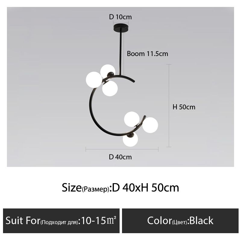 black D40cm Warm White