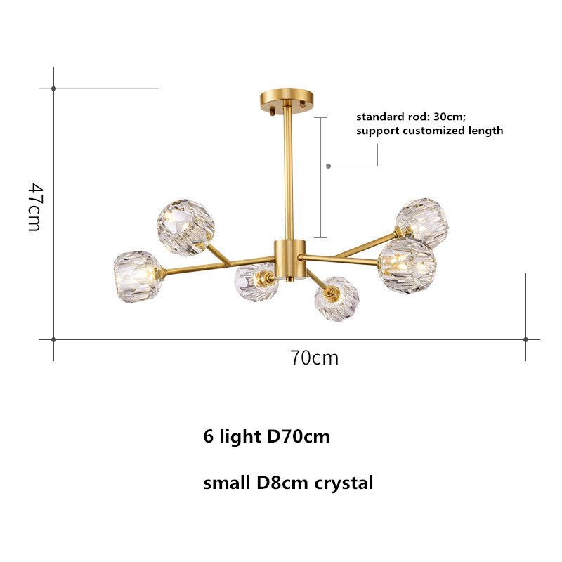 6 luce del colore dell'oro