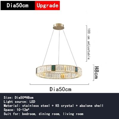 1ring-Dia50cm goud veranderbaar licht