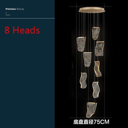 8 testa d65 cm Luce calda