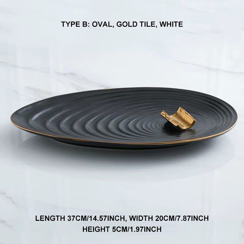 B gold tile black