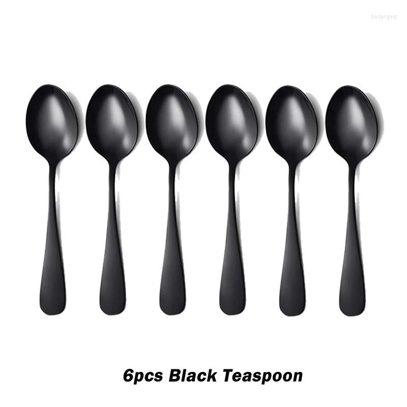 6pcs Black Teaspoon