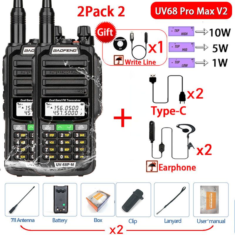 V2 Black 2pack 2-USB wtyczka