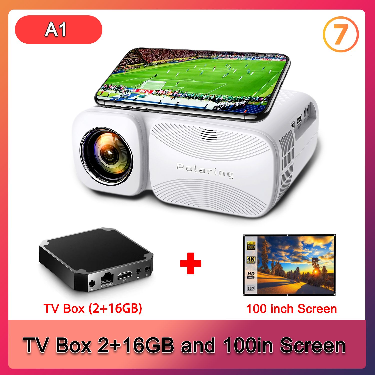 A1 Bildschirm TV-Box-US-Stecker