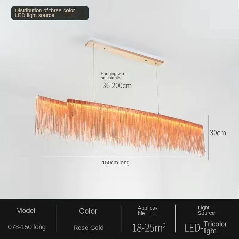 L150cm ARC Rose Gold Dreifarbiges Licht