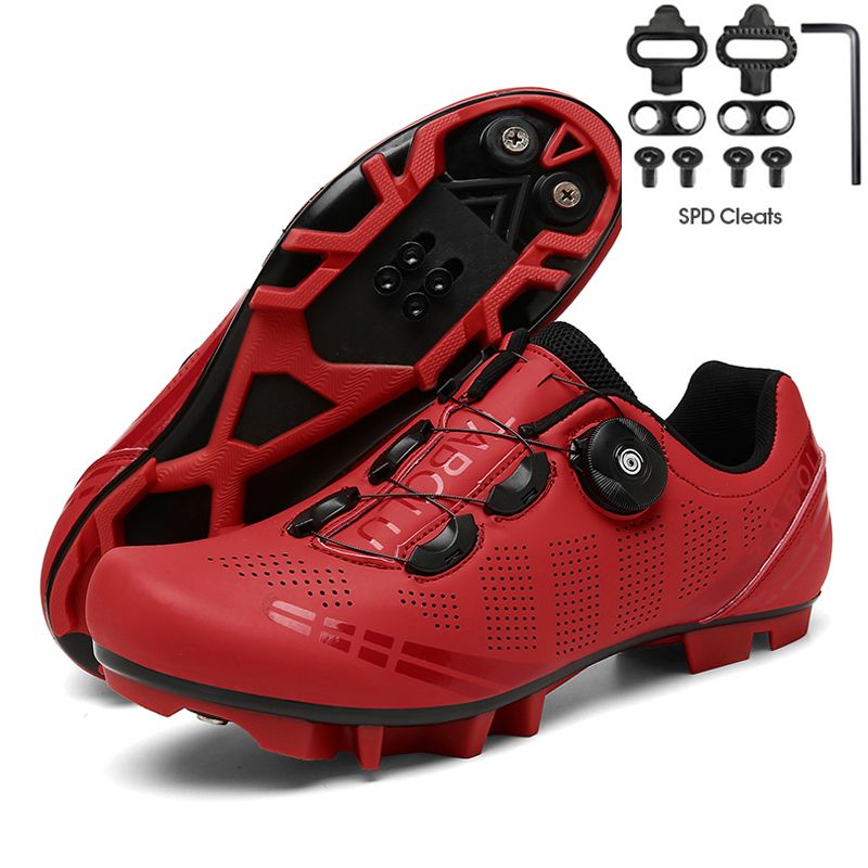 crampons vtt rouge