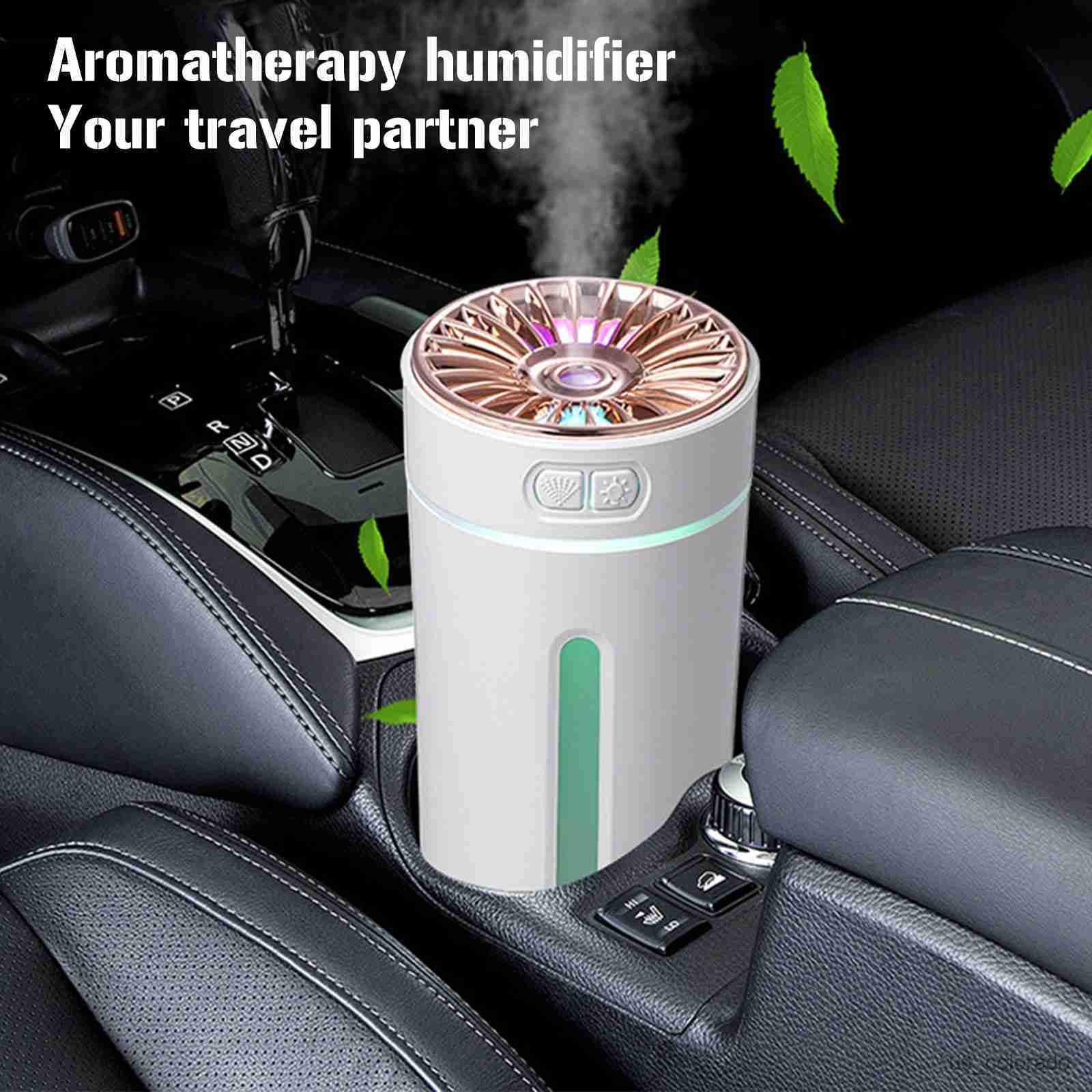 Humidificateur d'air de voiture capacité 300ml veilleuse colorée