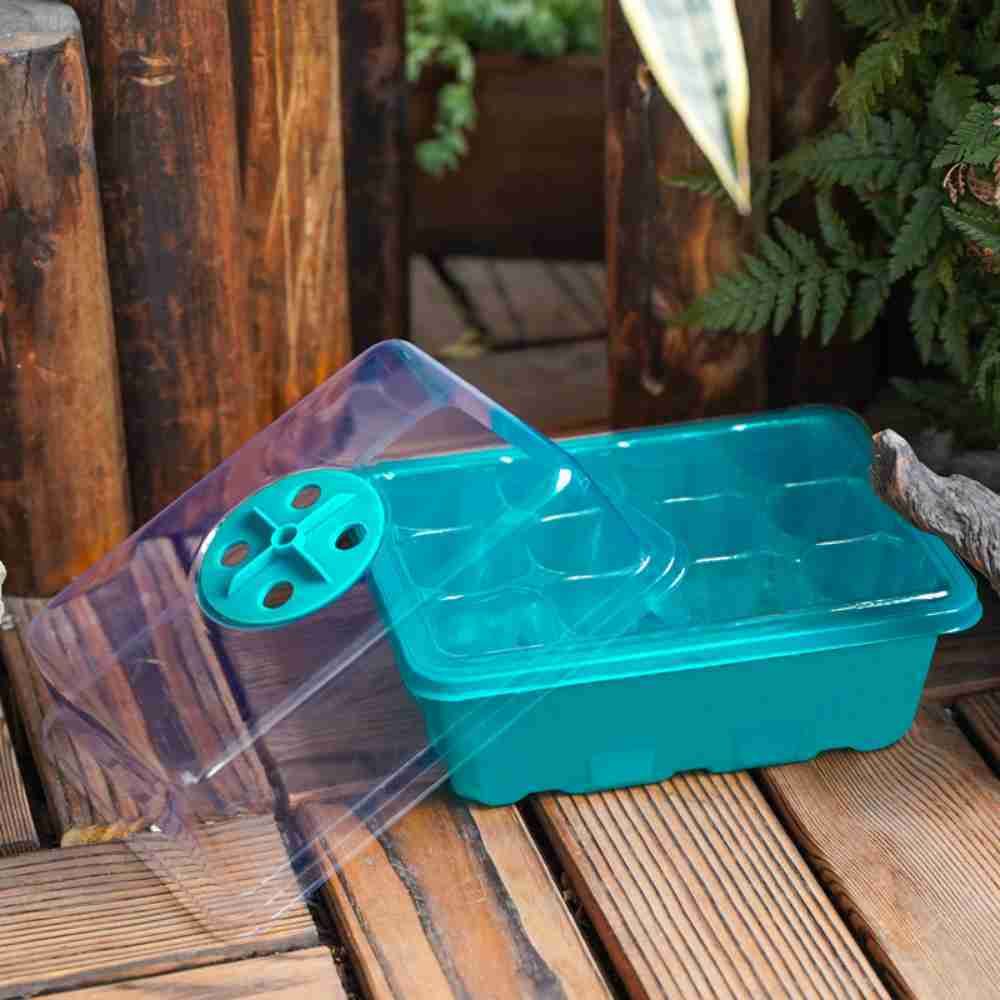 Planters Pots 12 Hole Nursery Plastic Germination Box Flower And Plant Seed Tray With