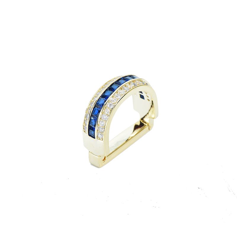 Gold Blue Cz