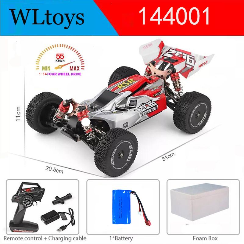 Carro RC elétrico CSOC 1/10 RC Racing Drifting 70 km h com luz LED 2.4G  Brinquedo de controle remoto de alta velocidade Big Off Road 4WD para  adultos