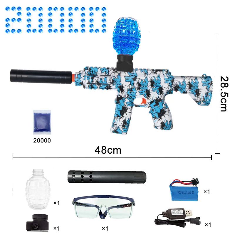 Gel de gel elétrico Blaster Toy Gun Arma Eco-amigável Splatter