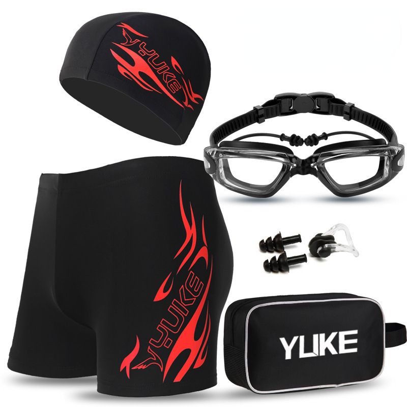 Ensemble de lunettes de natation régulières rouges