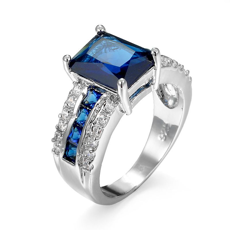 Blue White Gold Plated