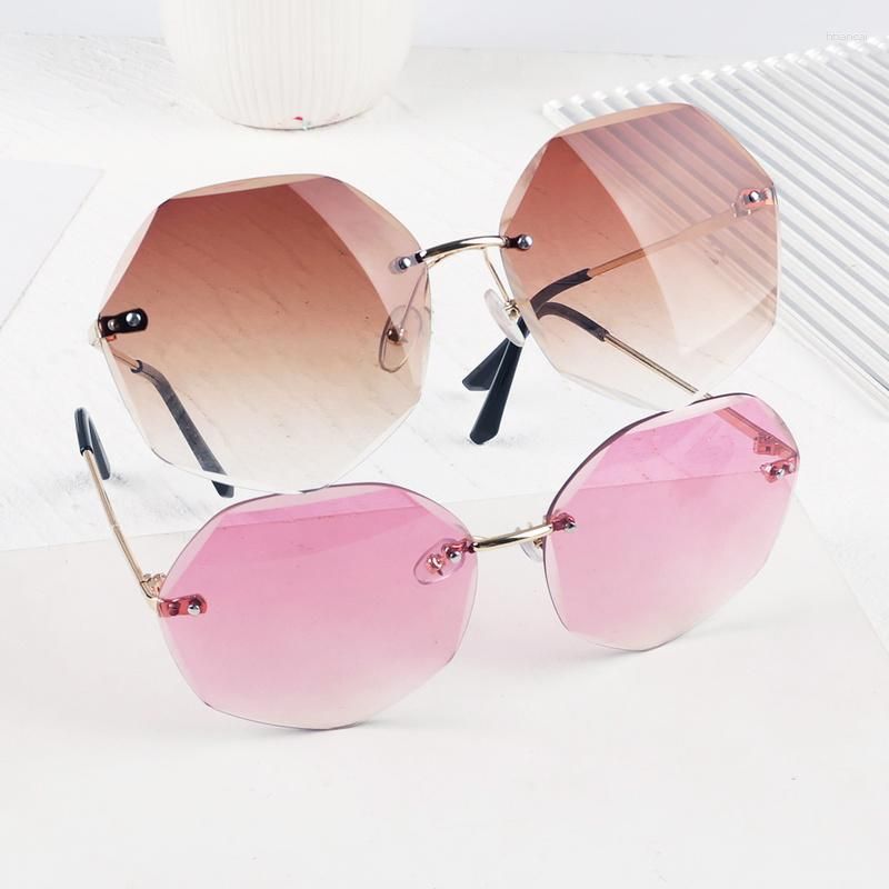 Designer Gradient Round Sunglasses 2022 For Women Irregular Shape