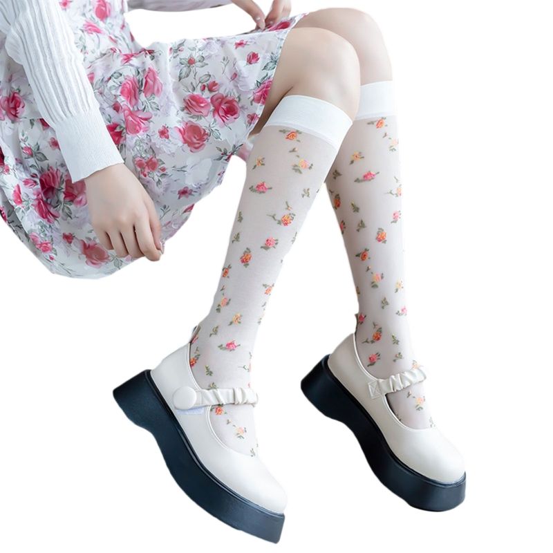 Chaussettes de jambe blanches