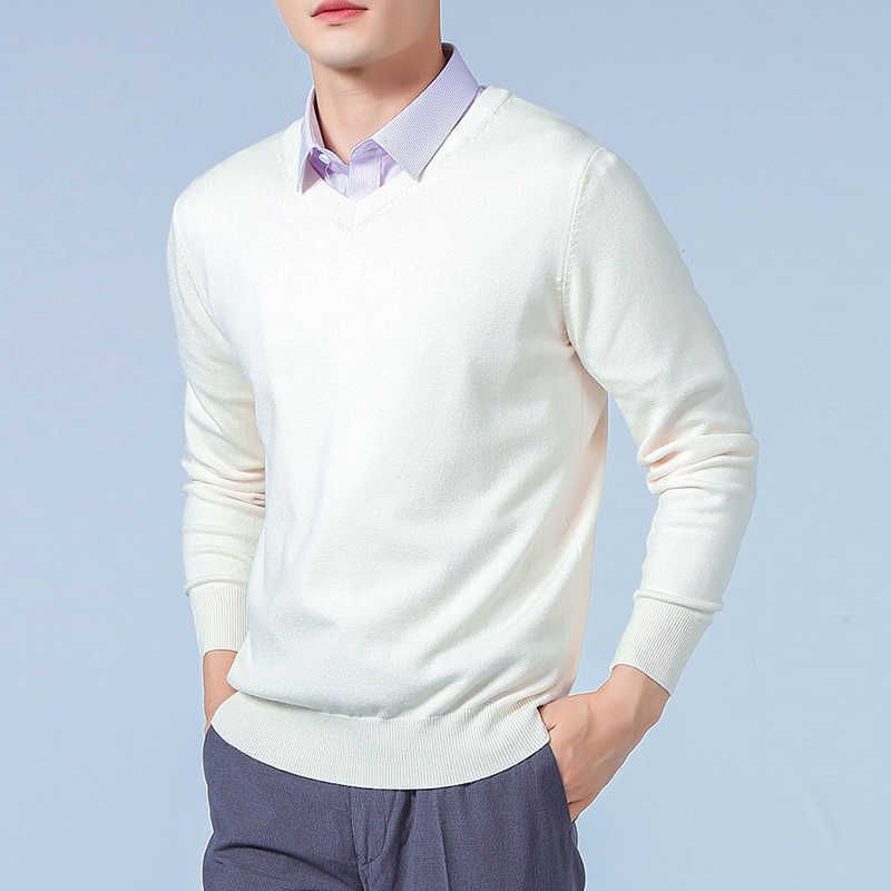 Vneck White Beige