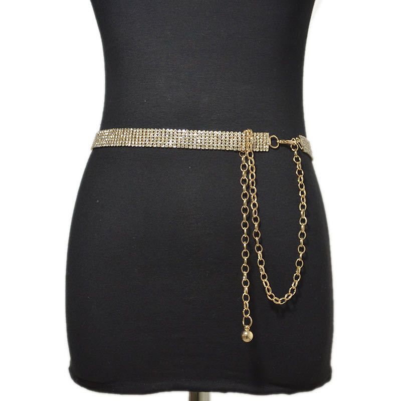 6 Row Gold Chain-105cm