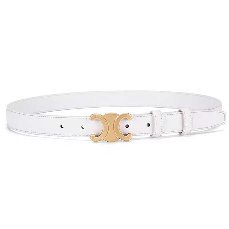 White with Gold Buckle