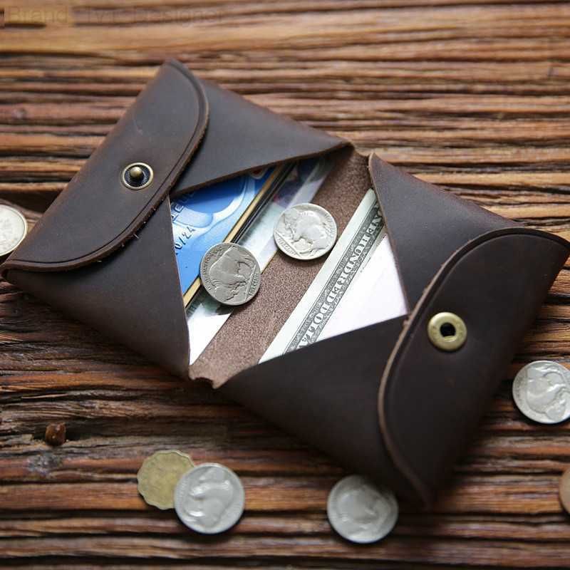 Money Clips Genuine Leather Credit Card Holder For Men Cowhide Vintage  Handmade Short Bifold Slim Small ID Wallet Coin Purse Case Bag L230804 From  Brand_1v1_designer_, $6.51