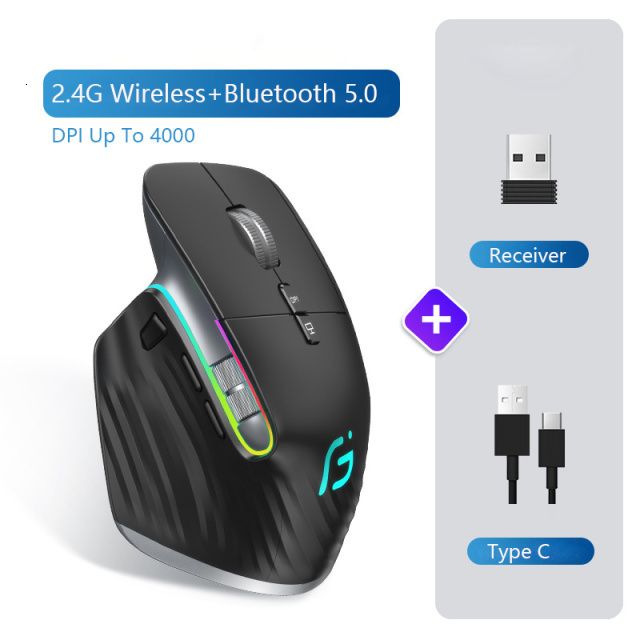 2.4g Bluetooth أسود