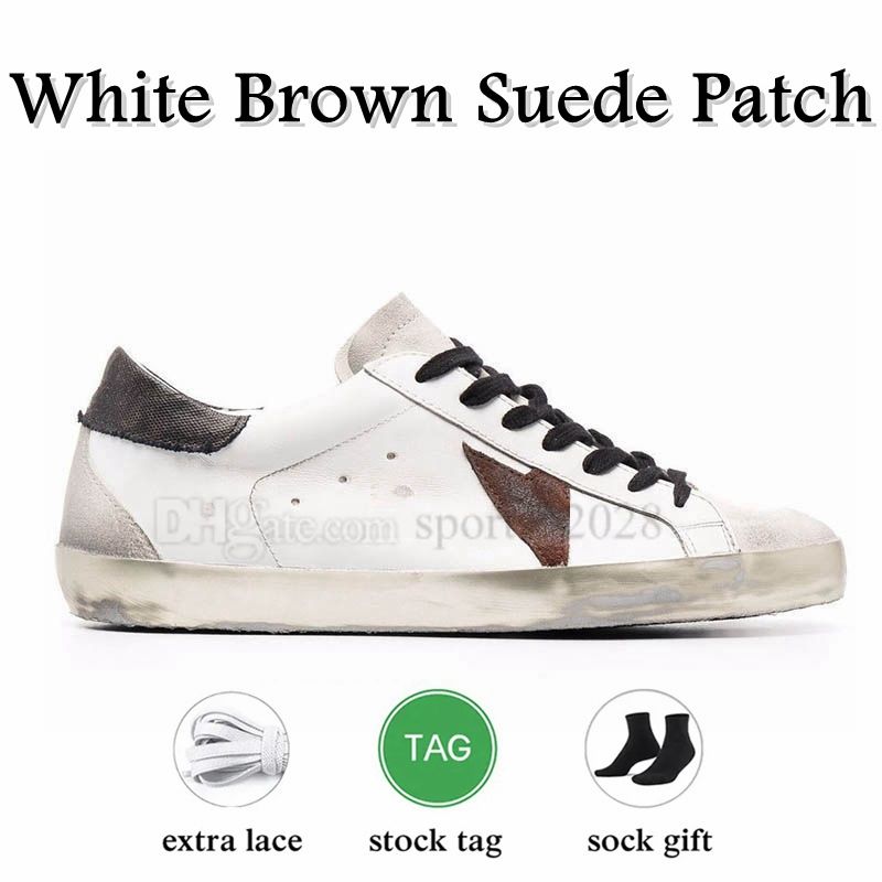 A43 White Brown Suede Patch