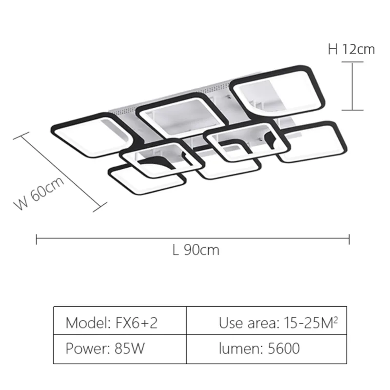 6 i 2 czarna aplikacja z RC Dimmable