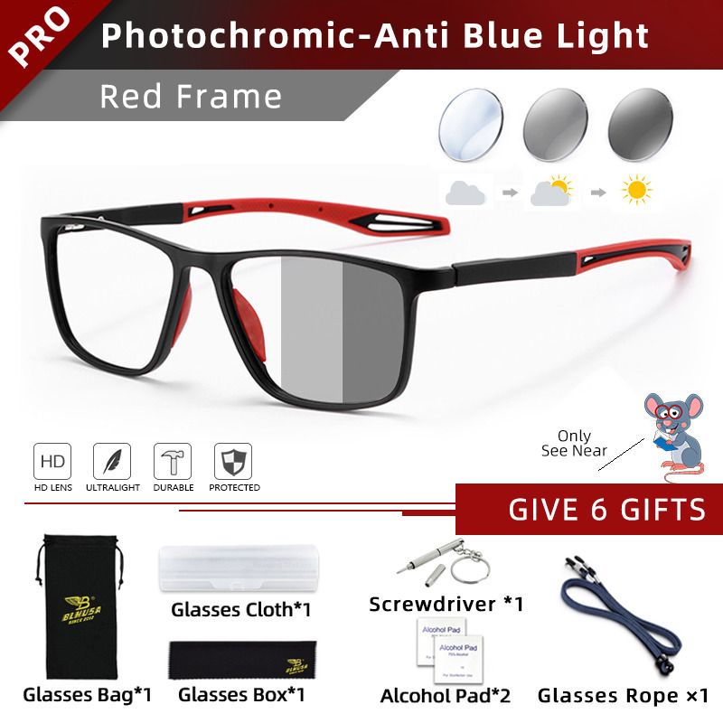 Red Photochromic-+100