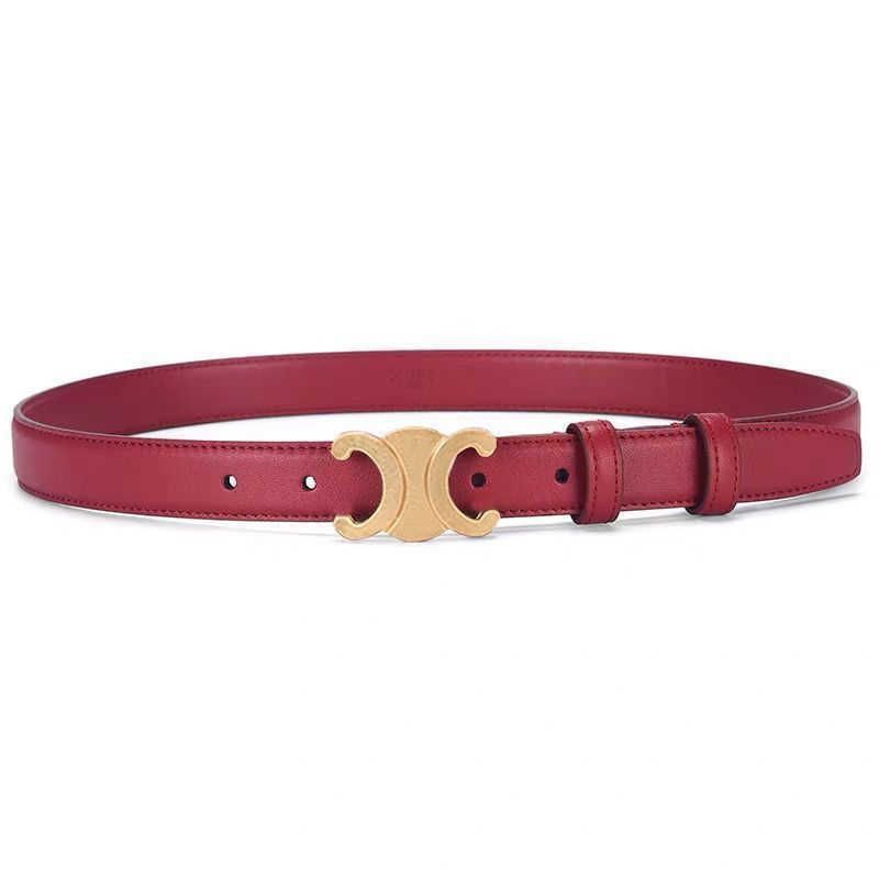 Burgundy with Gold Buckle